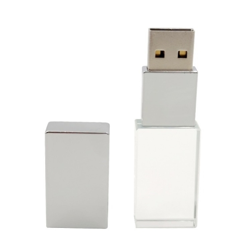 Silver Crystal USB With Led Light USB-16GB